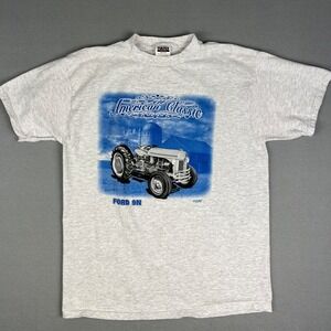 VTG Ford 9N Farm Tractor T Shirt Fits Large Gray 1990s‎ American Classic Graphic
